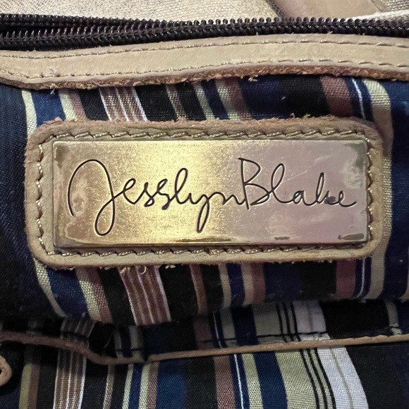 Canvas/Leather Tote Bag by Jesslyn Blake - Picture 4 of 6